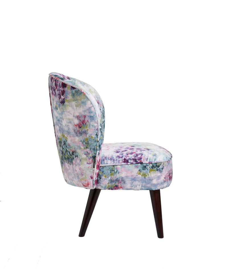 Ascot Chair in Fiore Slate/Amethyst
