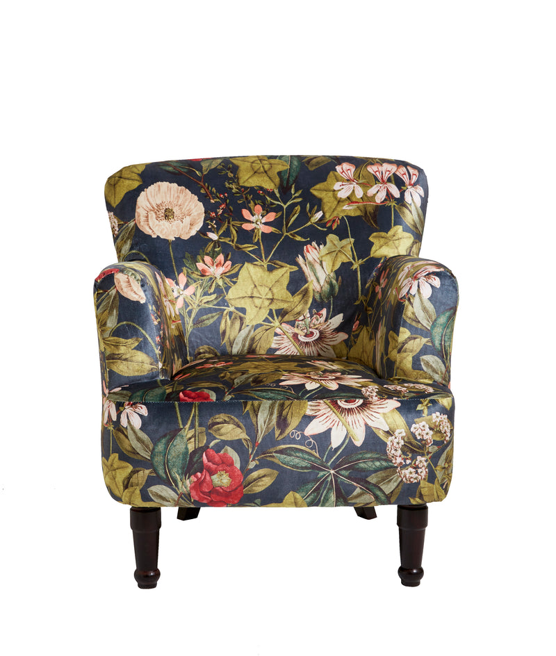 Dalston Chair in Passiflora Midnight