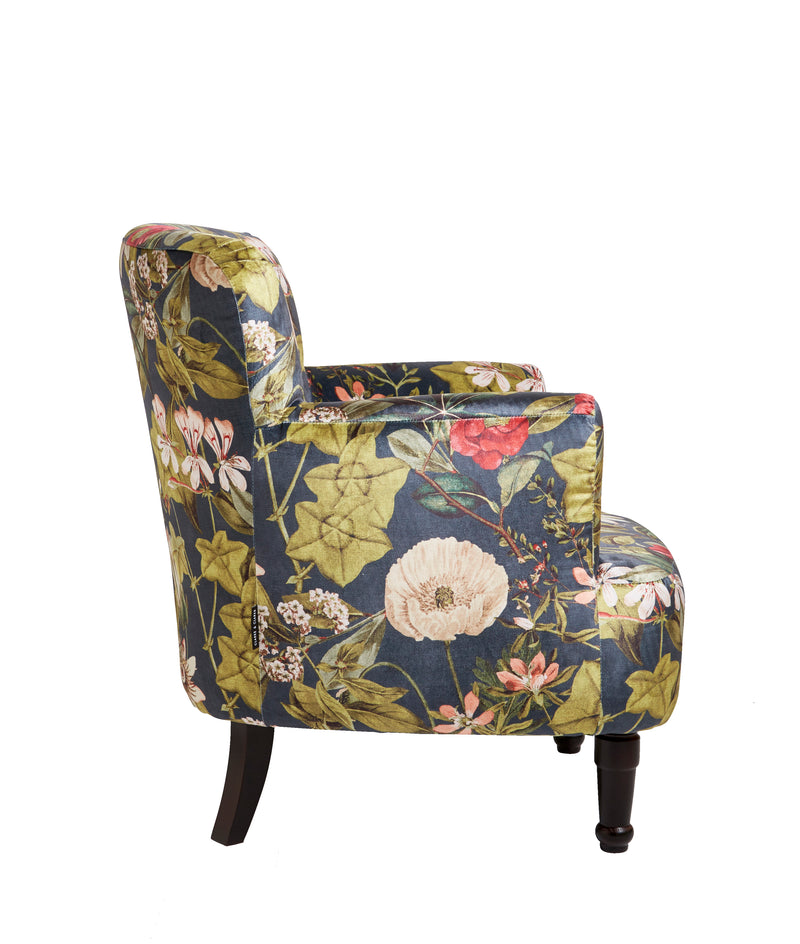 Dalston Chair in Passiflora Midnight