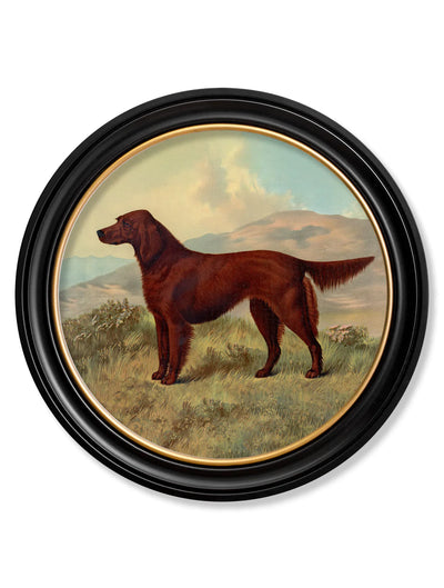 c. 1881 Working Dogs - Round Frame