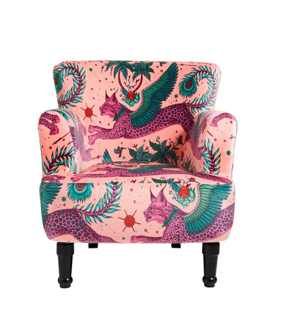 Dalston Chair in Lynx Coral Velvet