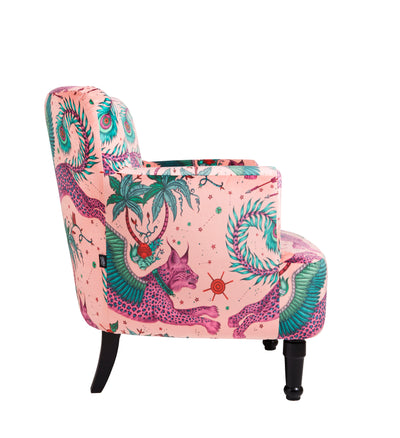 Dalston Chair in Lynx Coral Velvet