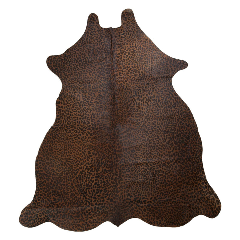 Extra Large Cowhide Rug With Cheetah Print