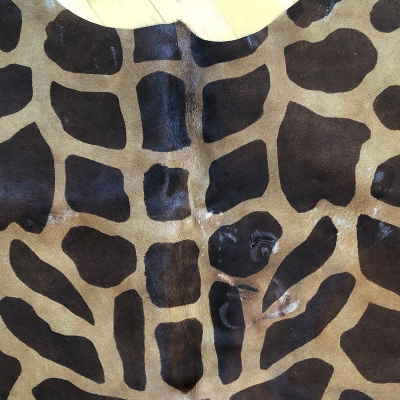 Imperfect Giraffe Print Cowhide Rug