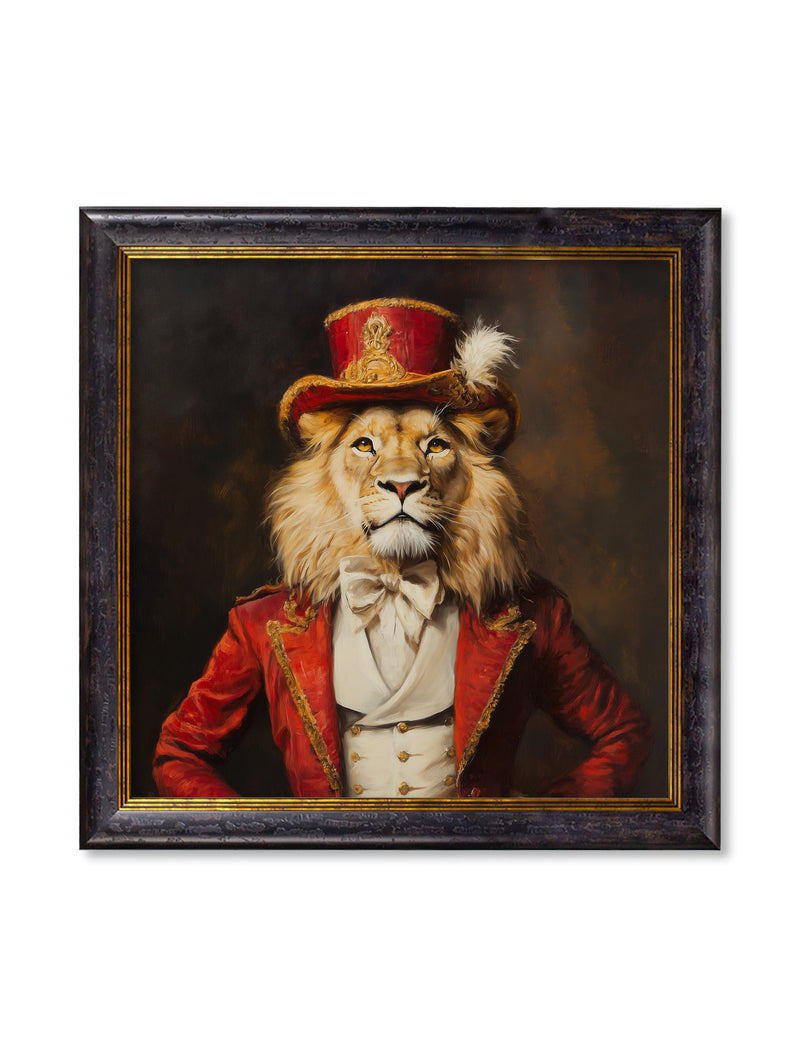 Maximum Mane - Circus Master Lion Oxford Square Frame – Haffertys