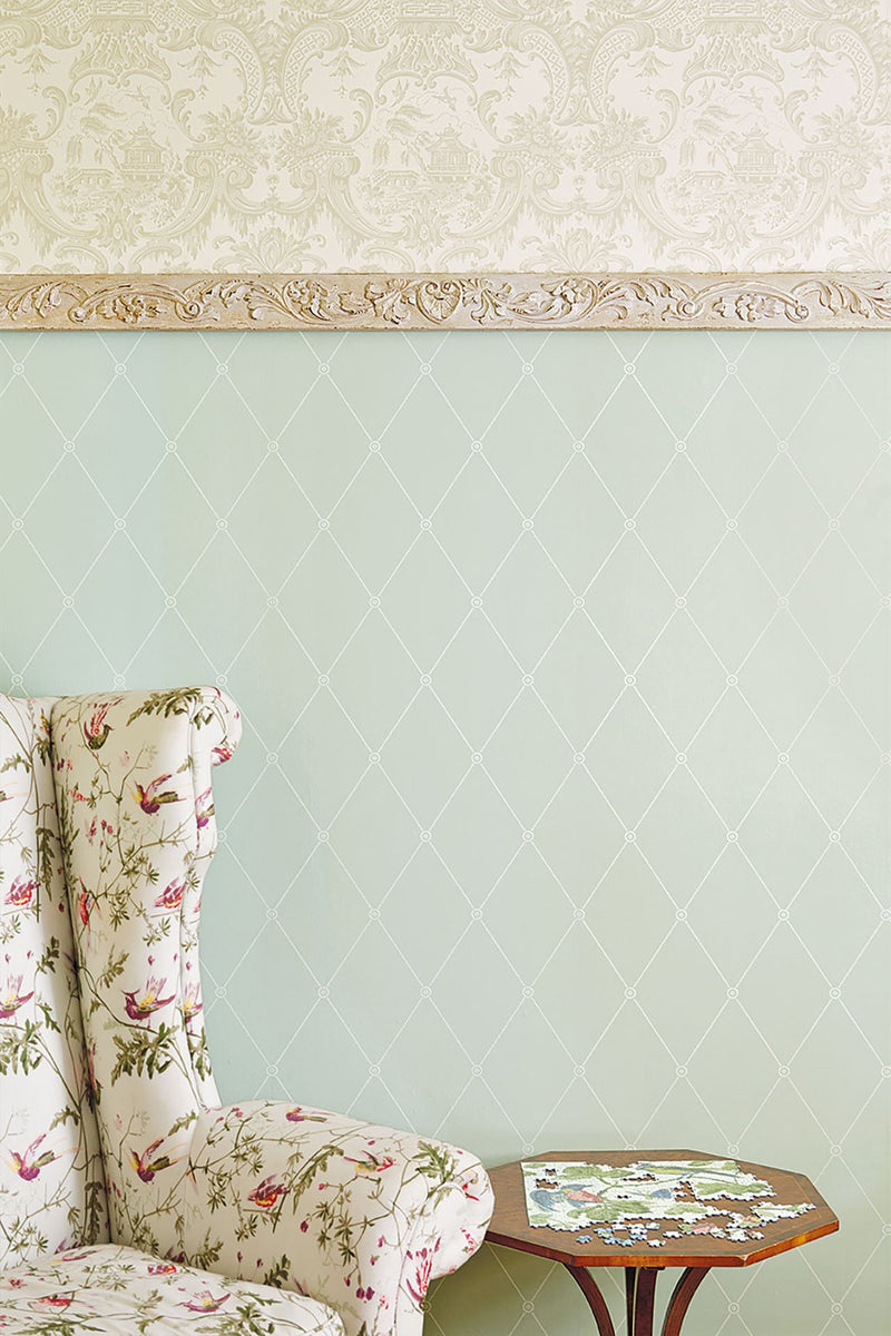 Large Georgian Rope Trellis Wallpaper