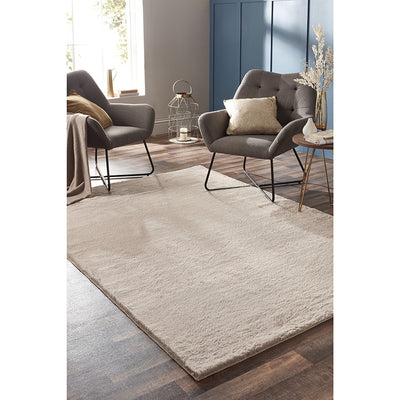 Washable Faux Fur Natural Rug