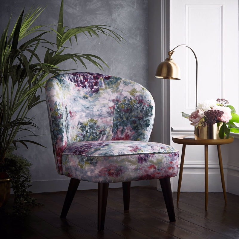 Ascot Chair in Fiore Slate/Amethyst